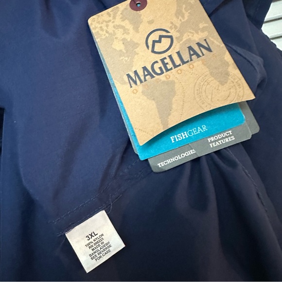 NWTs Magellan Size 3XL Relaxed Fit Fish Gear Long Sleeve - Picture 7 of 9